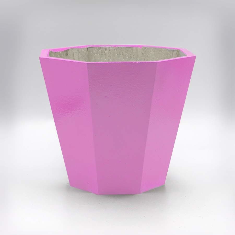 八角形ピンク植木鉢